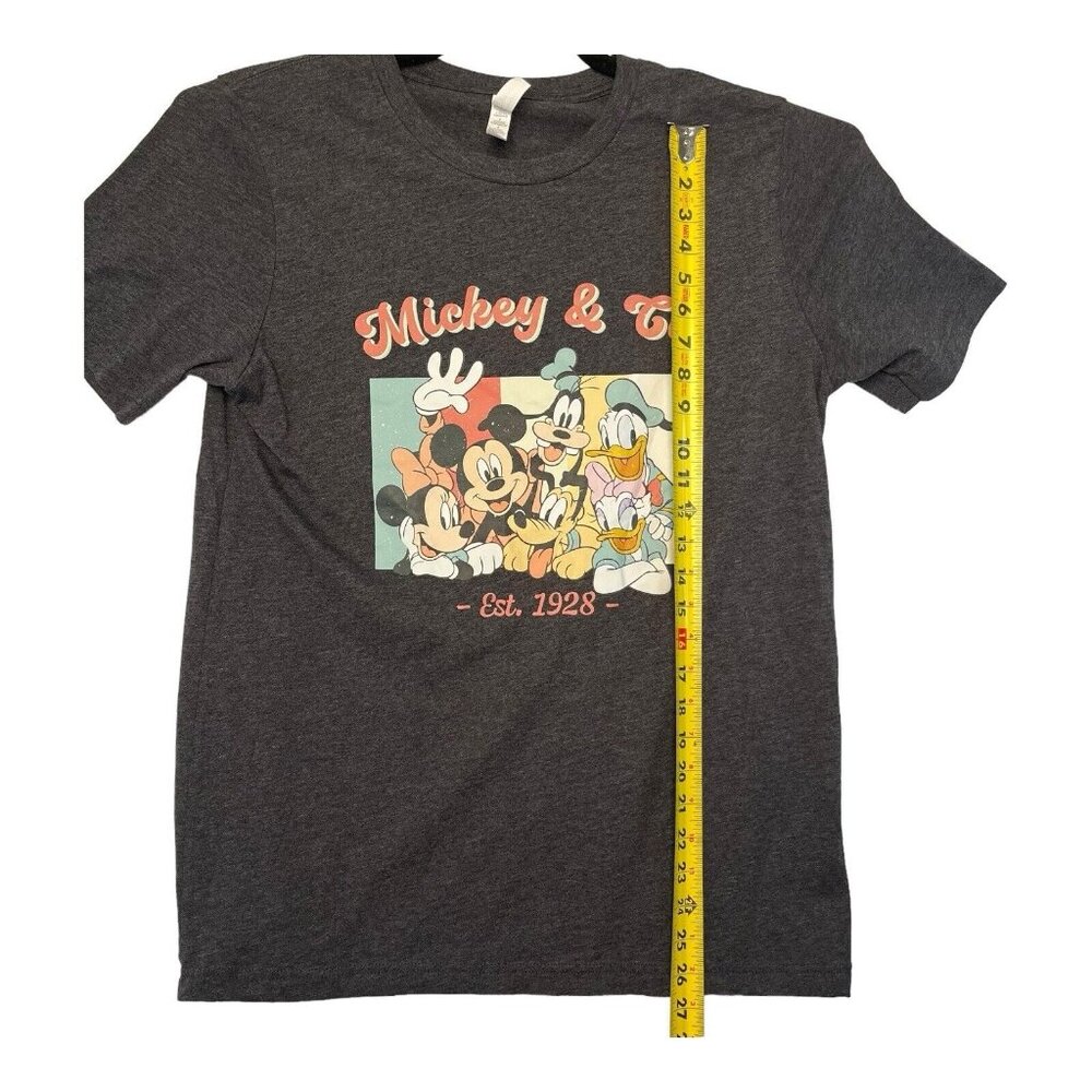 Disney Mickey Mouse & Friends Unisex Blac Crew Neck T-Shirt Size Lg Cotton Blend - Picture 3 of 7